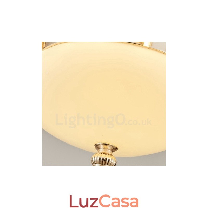 Lustre de metal integrado clássico tradicional de 8 luzes