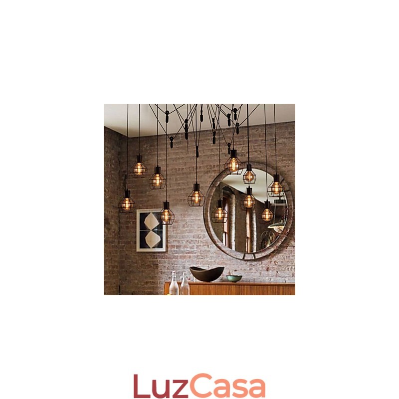 Pendente criativo estilo americano 12 luzes
