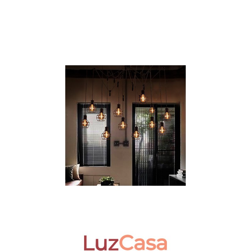 Pendente criativo estilo americano 12 luzes