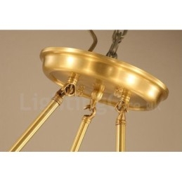 Lustre de metal integrado rústico de 8 luzes