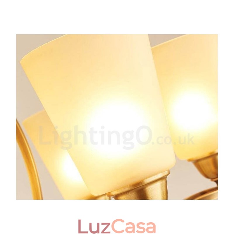 Lustre de metal integrado com 10 luzes Rustic Lodge
