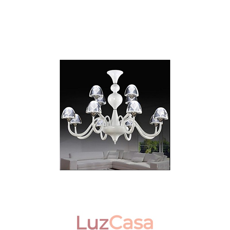 Pingente de cogumelo de cristal criativo minimalista moderno 8+4