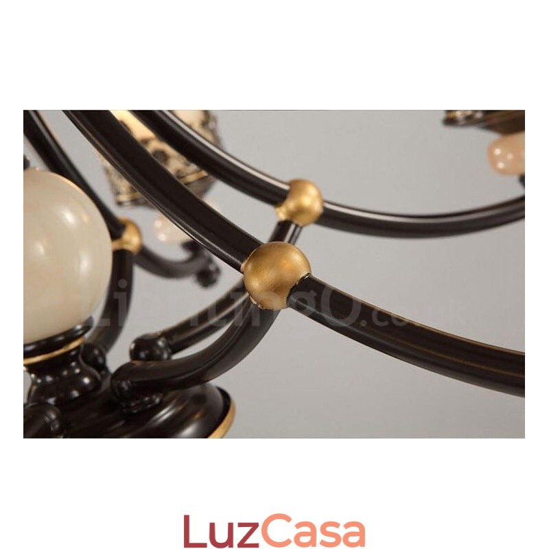 Lustre de metal integrado clássico tradicional de 3 luzes