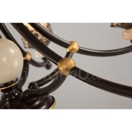 Lustre de metal integrado clássico tradicional de 6 luzes