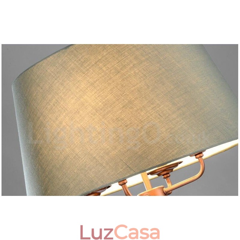 Lustre de metal integrado rústico de 4 luzes