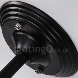 Lustre integrado rústico de 6 luzes