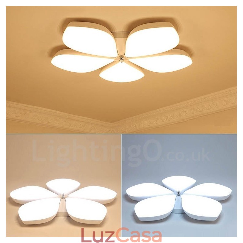 Luminária embutida de metal integrada contemporânea moderna de 5 luzes