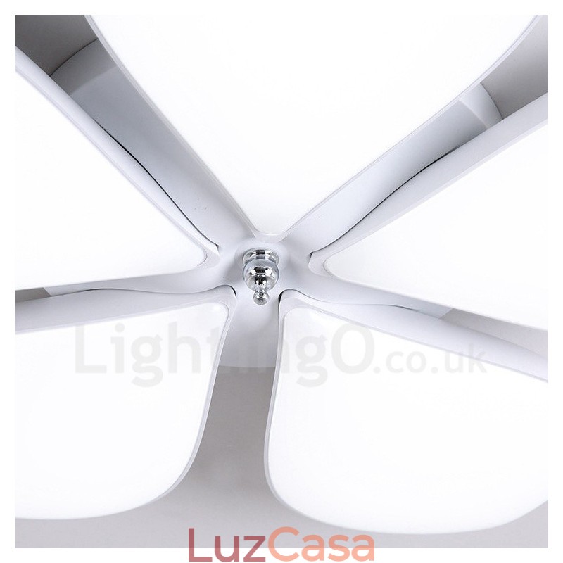 Luminária embutida de metal integrada contemporânea moderna de 5 luzes