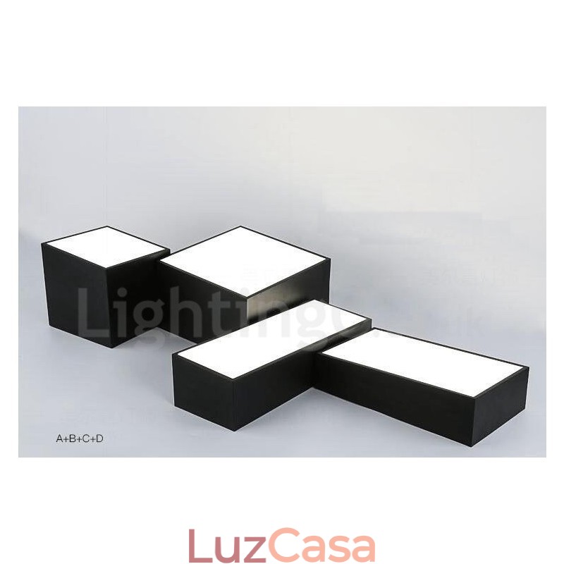 Luminária embutida de metal integrada contemporânea moderna