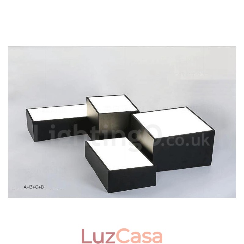Luminária embutida de metal integrada contemporânea moderna