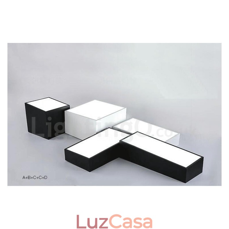Luminária embutida de metal integrada contemporânea moderna