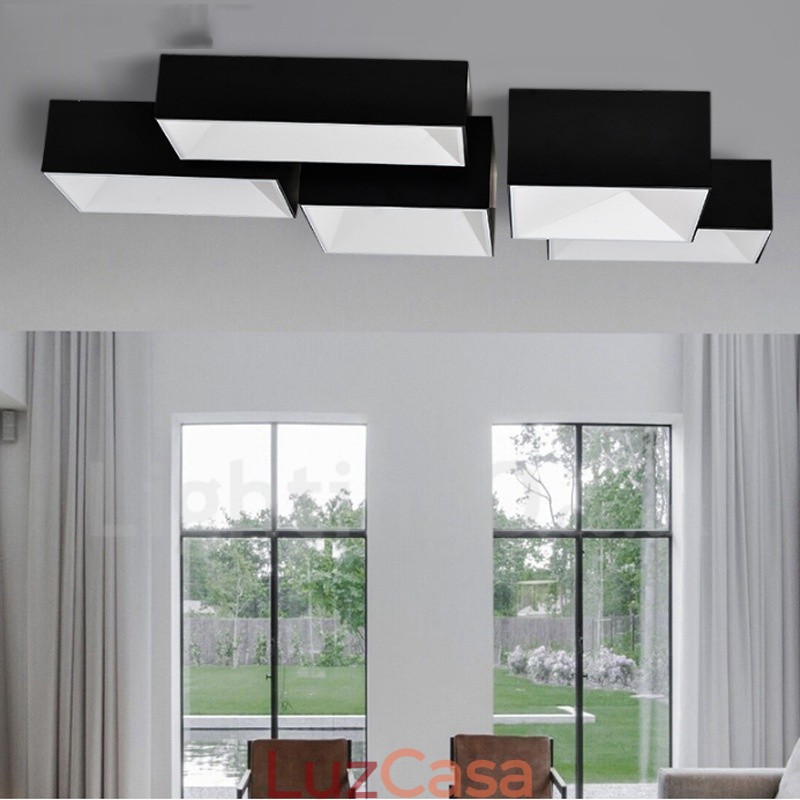 Luminária embutida de metal integrada contemporânea moderna