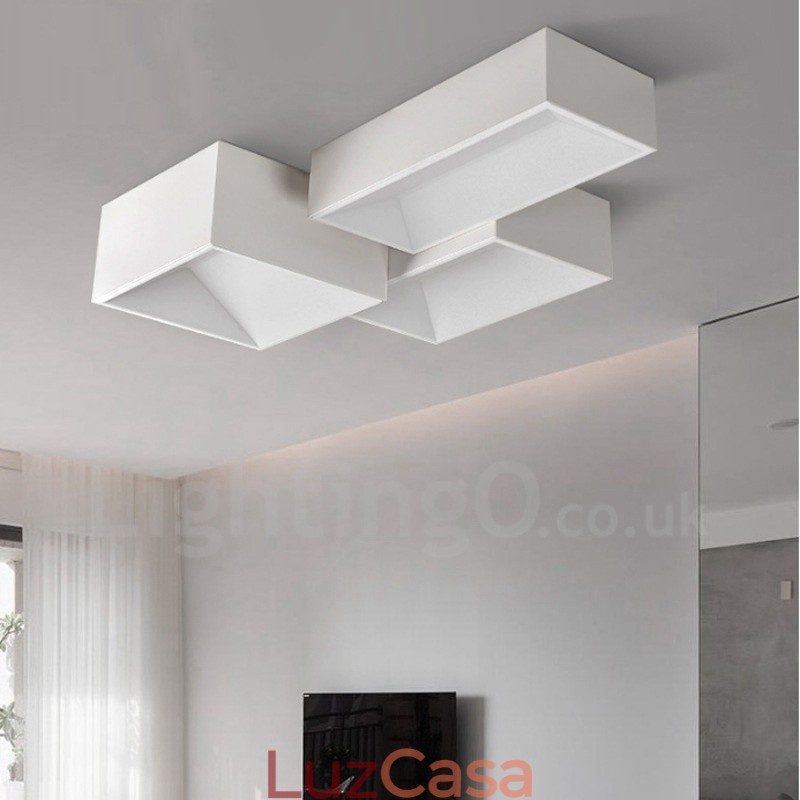 Luminária embutida de metal integrada contemporânea moderna