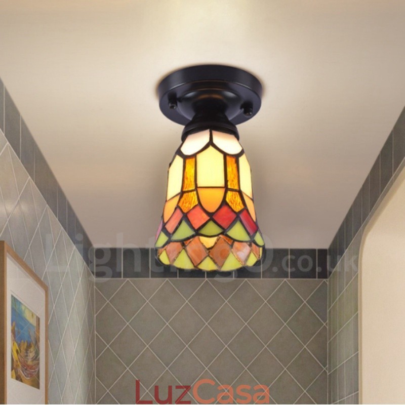 Luminária embutida integrada estilo mediterrâneo