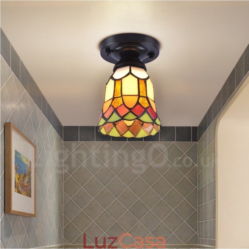 Luminária embutida integrada estilo mediterrâneo