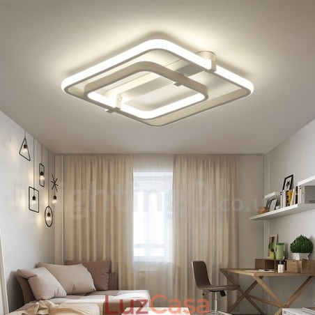 2 Anéis Modernos Contemporâneos Integrados Montagem Embutida Luz 2 Anéis Modernos Contemporâneos Integrados Montagem Embutida Luz