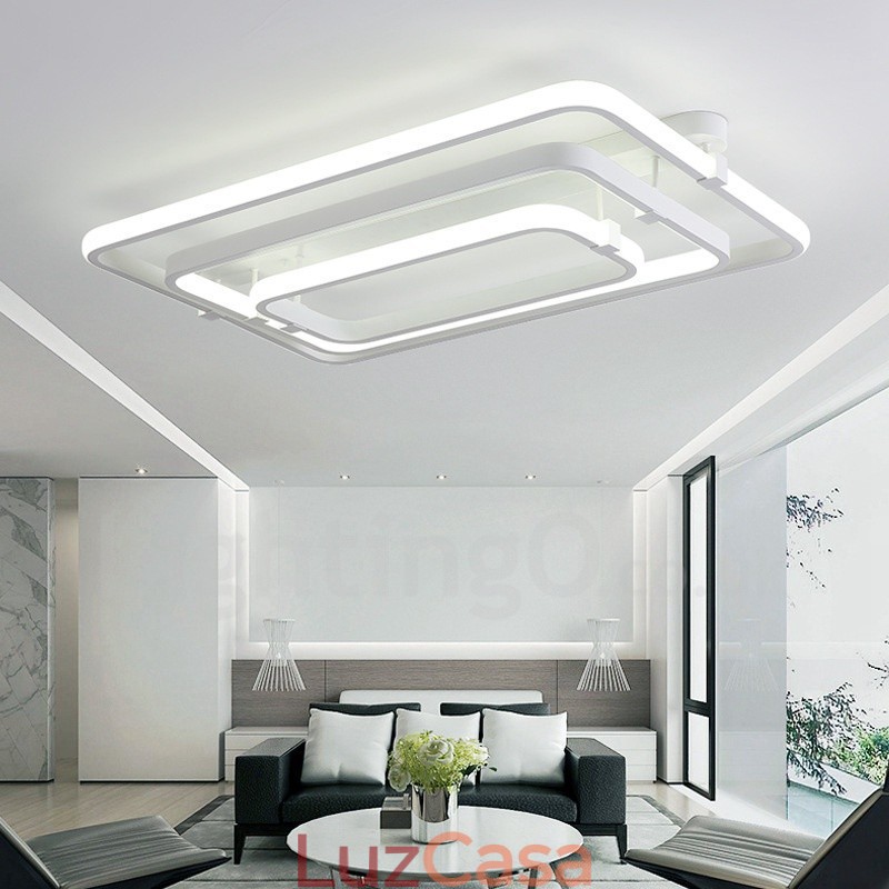 3 anéis modernos contemporâneos integrados embutidos luz