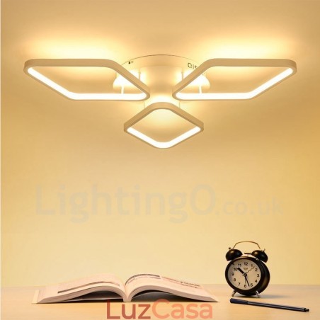 3 Luzes Modernas Contemporâneas Integradas de Metal Luminárias de Montagem Embutida 3 Luzes Modernas Contemporâneas Integradas de Metal Luminárias de Montagem Embutida