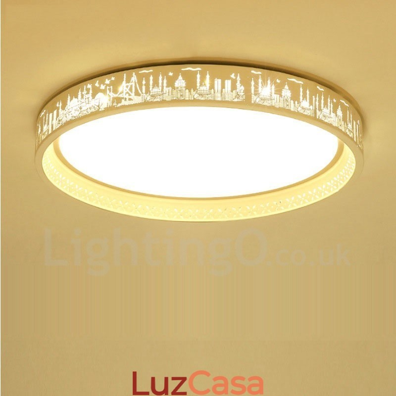 Luminária embutida de metal integrada contemporânea moderna