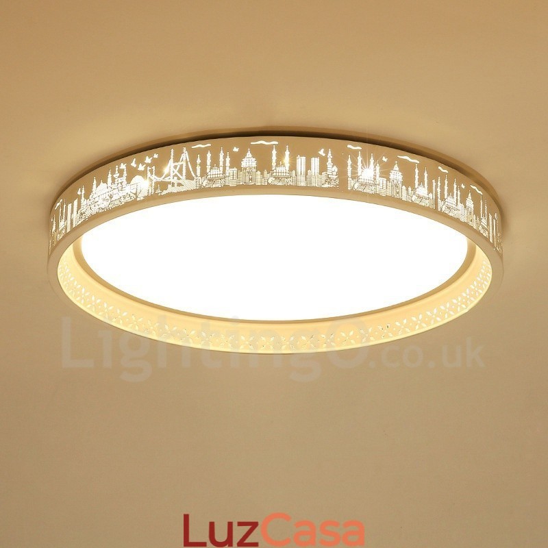 Luminária embutida de metal integrada contemporânea moderna