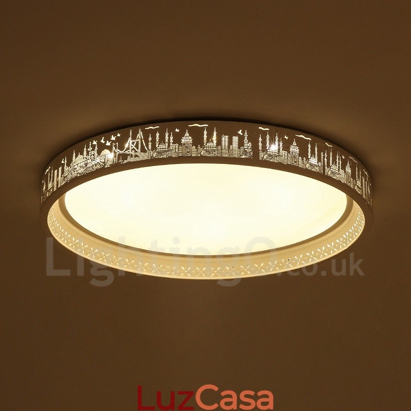 Luminária embutida de metal integrada contemporânea moderna