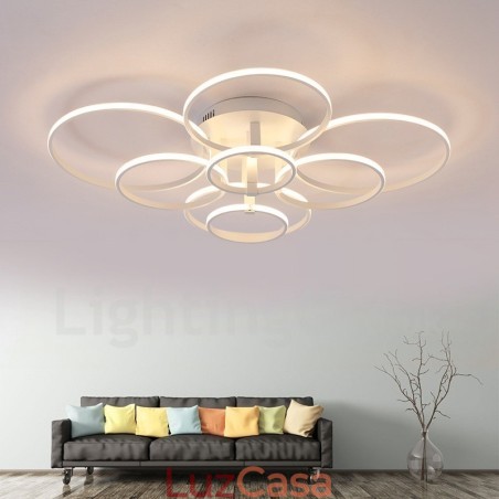 Luminária embutida de metal integrada contemporânea moderna com 8 luzes Luminária embutida de metal integrada contemporânea moderna com 8 luzes