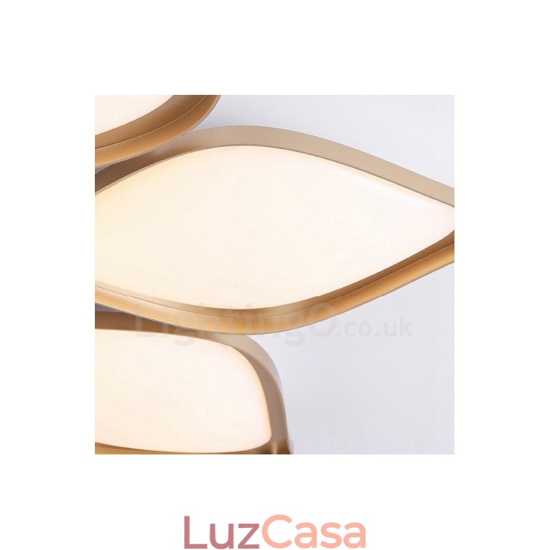 3 Luzes Modernas Contemporâneas Integradas de Metal Luminárias de Montagem Embutida