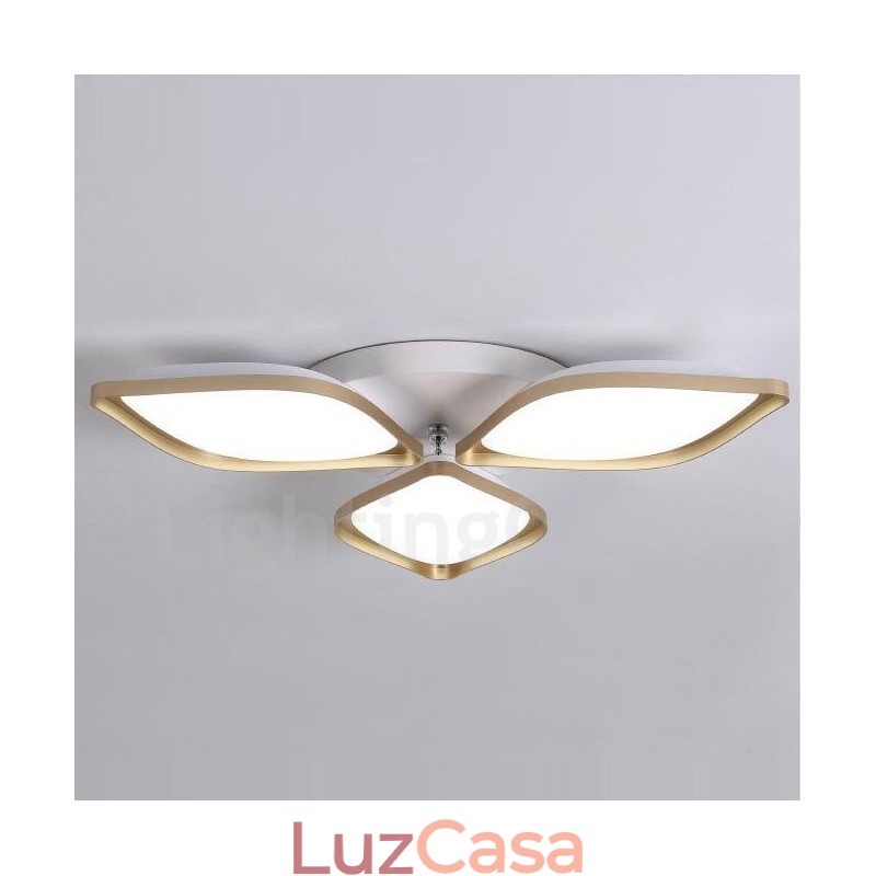 3 Luzes Modernas Contemporâneas Integradas de Metal Luminárias de Montagem Embutida