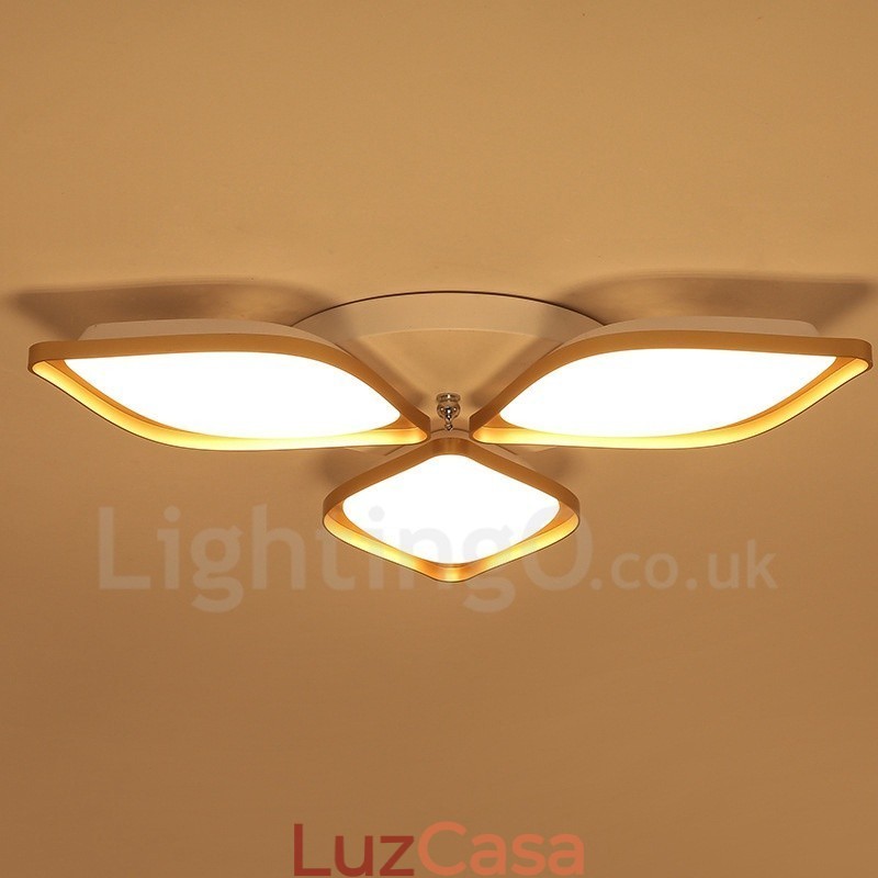 3 Luzes Modernas Contemporâneas Integradas de Metal Luminárias de Montagem Embutida