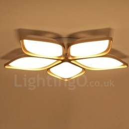 Luminária embutida de metal integrada contemporânea moderna de 5 luzes