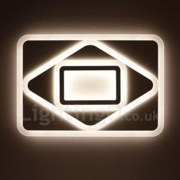 Luminária embutida de metal integrada contemporânea moderna
