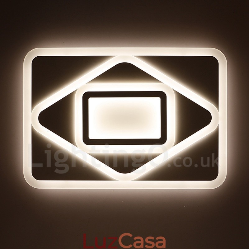 Luminária embutida de metal integrada contemporânea moderna