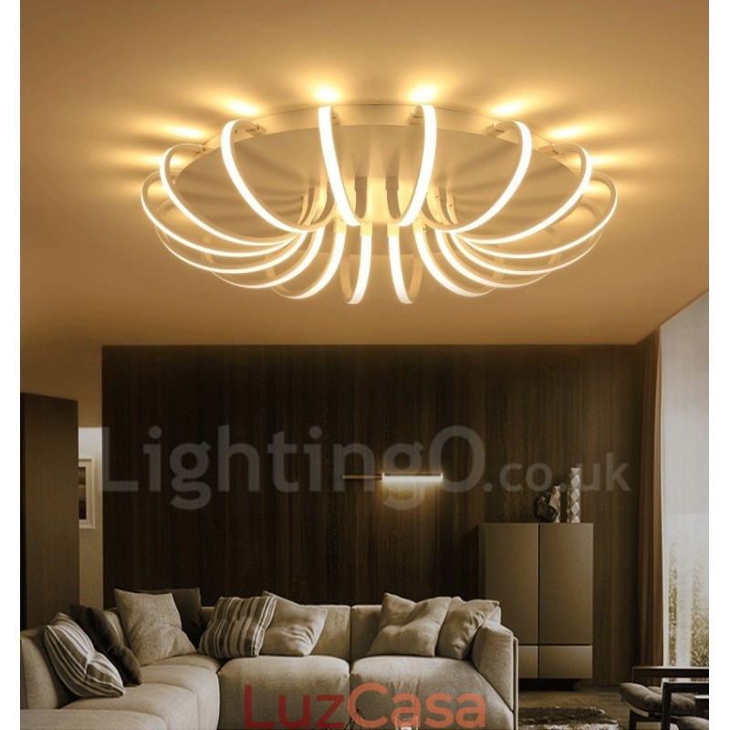 Luminária embutida de metal integrada contemporânea moderna