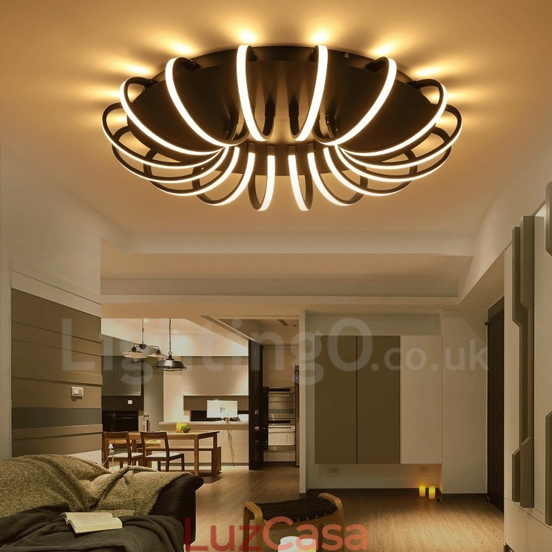 Luminária embutida de metal integrada contemporânea moderna