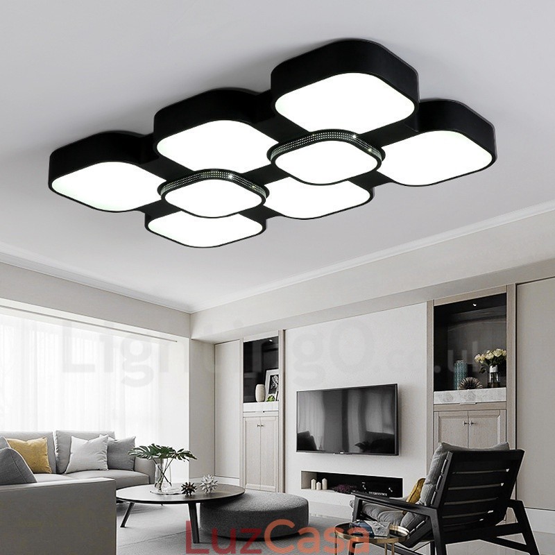 Luminária embutida de metal integrada contemporânea moderna