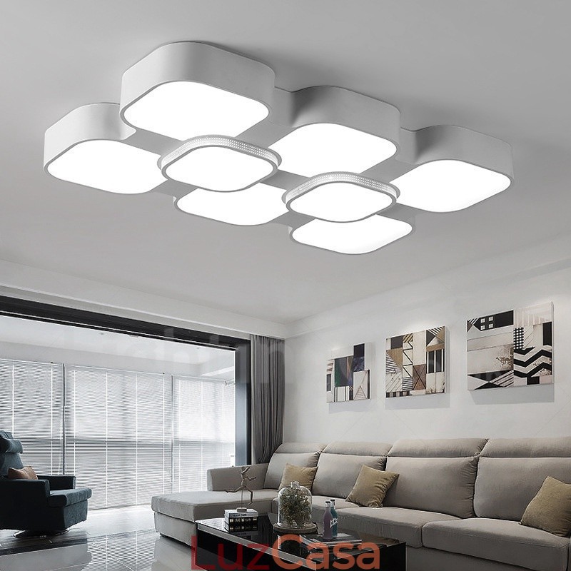 Luminária embutida de metal integrada contemporânea moderna