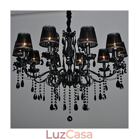 Lustre de Cristal Moderno Contemporâneo Cristal 10 Luzes Metal Lustre de Cristal Moderno Contemporâneo Cristal 10 Luzes Metal