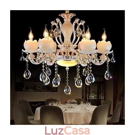 Pingente de cristal de jade de liga de zinco de estilo europeu de luxo Pingente de cristal de jade de liga de zinco de estilo europeu de luxo