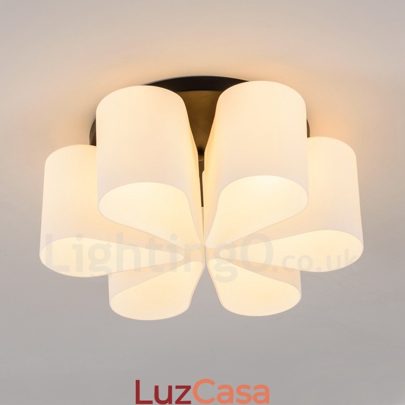 6 Luzes Rustic Lodge Integradas Luzes de Montagem Embutida