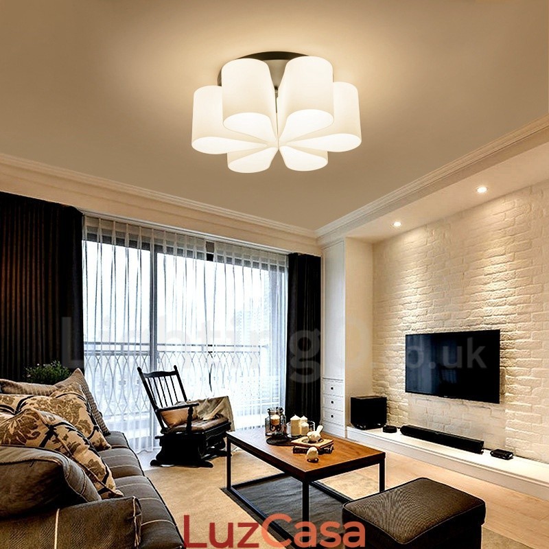 6 Luzes Rustic Lodge Integradas Luzes de Montagem Embutida