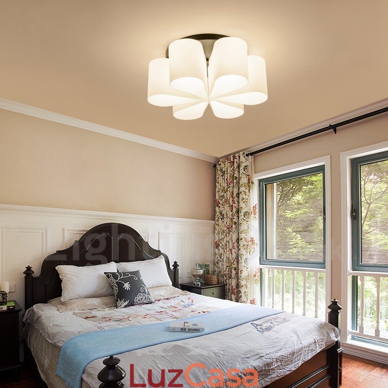 6 Luzes Rustic Lodge Integradas Luzes de Montagem Embutida