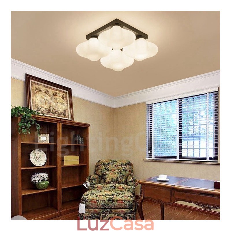 4 Luzes Rustic Lodge Integradas Luzes de Montagem Embutida