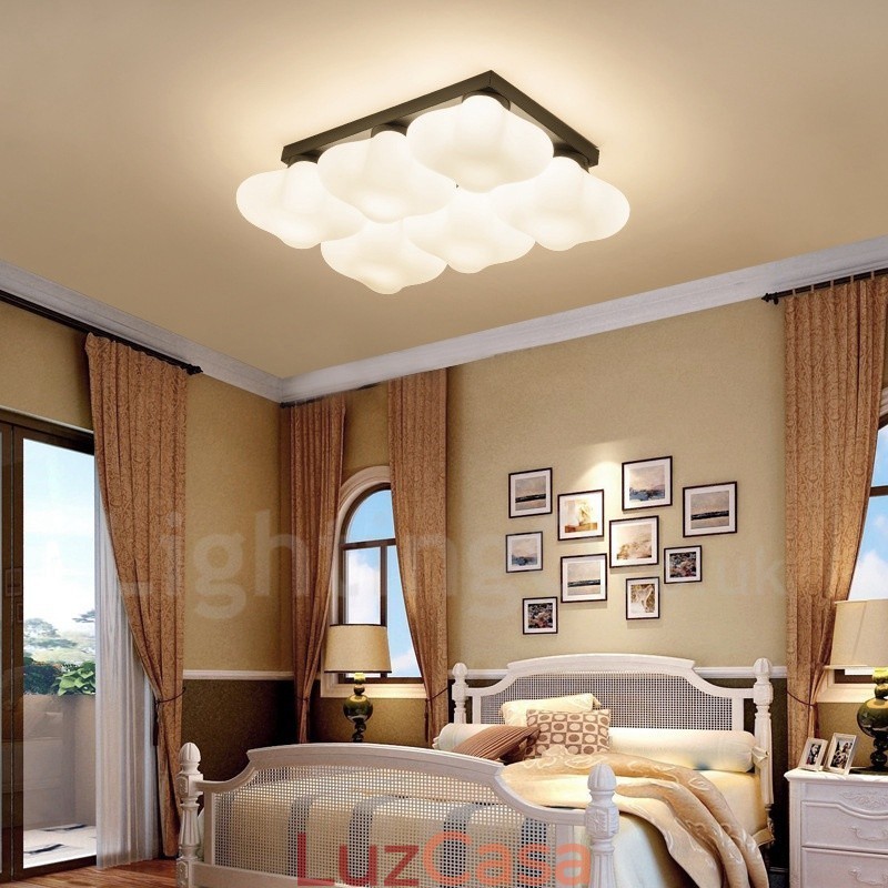 6 Luzes Rustic Lodge Integradas Luzes de Montagem Embutida
