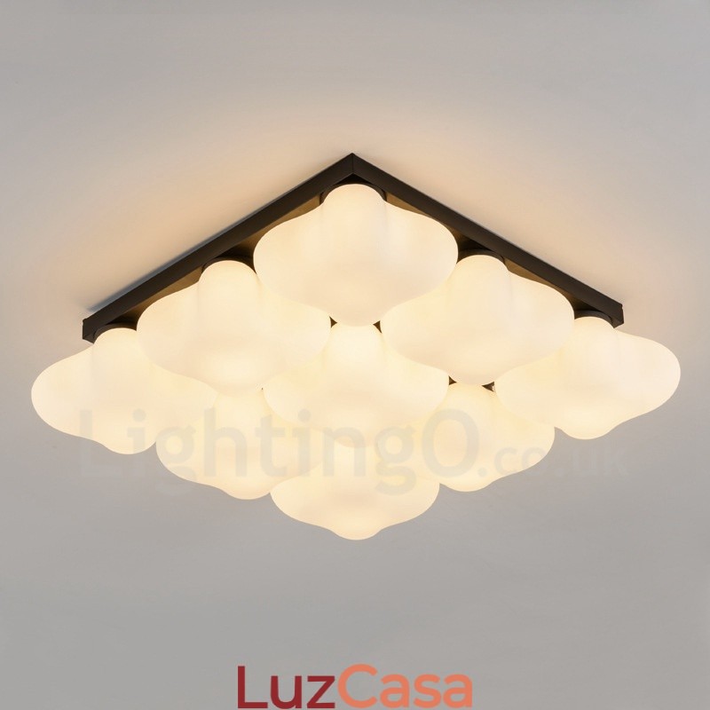 9 Luzes Rustic Lodge Integradas Luzes de Montagem Embutida