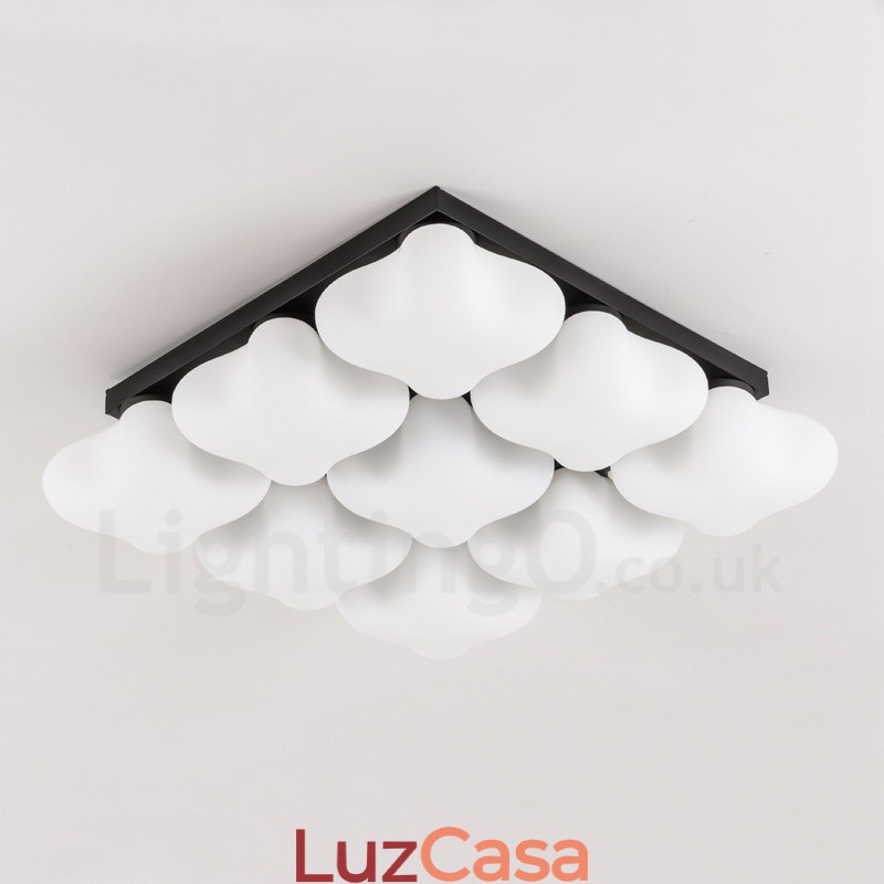9 Luzes Rustic Lodge Integradas Luzes de Montagem Embutida
