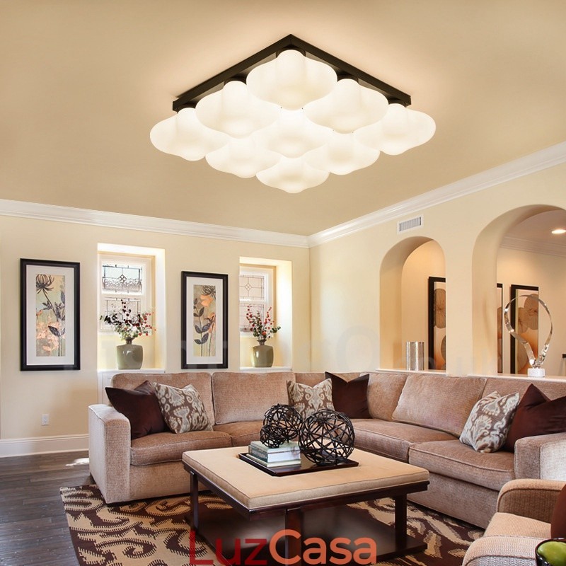 9 Luzes Rustic Lodge Integradas Luzes de Montagem Embutida