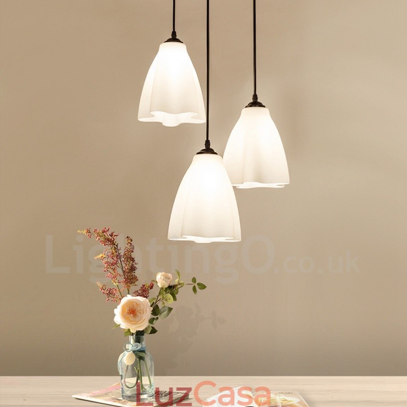 3 Luzes Tradicional Clássico Integrado Metal Pendente Luz