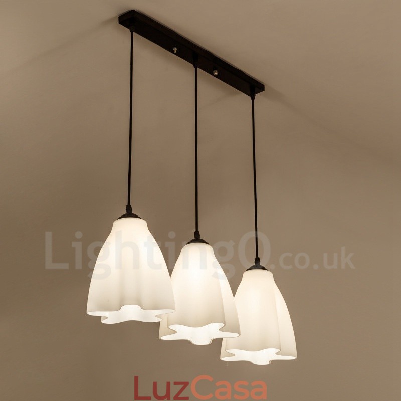 3 Luzes Tradicional Clássico Integrado Metal Pendente Luz