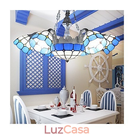 O Mar Mediterrâneo Rural Sitting Creative 6 + 1 Head Lamps e Lanternas O Mar Mediterrâneo Rural Sitting Creative 6 + 1 Head Lamps e Lanternas