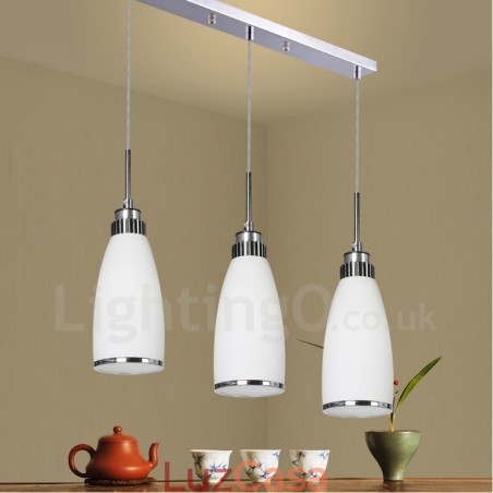 3 Luzes Modernas Contemporâneas Integradas de Metal Pendente 3 Luzes Modernas Contemporâneas Integradas de Metal Pendente